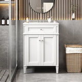 Bathroom Vanity With 2 Doors And Tip Out Drawer, Soft Closing Hinges