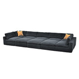 Custom Configuration Modular Sectional With Toss Pillows