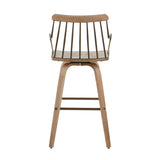 Preston - Farmhouse Counter Stool - White Washed / Antique Copper