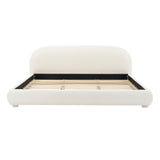 Upholstered Simple Modern Bedroom Bed With Curved Headboard