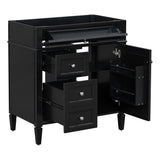 Bathroom Vanity With 2 Drawers And Tip-Out Drawer, Storage Cabinet