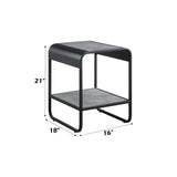 Raziela - End Table With Storage - Black / Gray