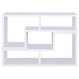 Convertable L-Shaped Bookcase With Open Shelves - White