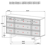 Kimpton - 9 Drawer Dresser Cabinet - Beige
