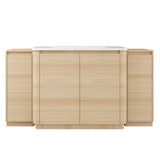 Freestanding Bathroom Vanity With Sink, 2 Small Storage Cabinets, Soft Close Doors