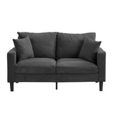 Modern Upholstered Loveseat Sofa, High Resilience