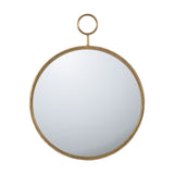 Circle Wall Mirror With Iron Frame, Accent Mirror For Living Room