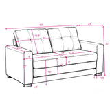 Pull Out Sleeper Loveseat - Light Brown