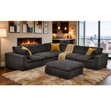 Custom Configuration Modular Sectional With Toss Pillows
