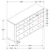 Stevie - Rectangular 8 Dresser - Sand