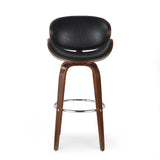 Lumos - Mid Century Modern Upholstered Swivel Barstool