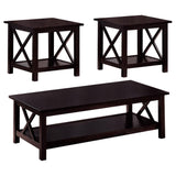 Merlot 3 Piece Occasional Set - Brown