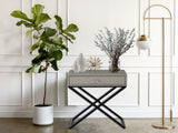 Koda - End Side Table Nightstand, Drawer And Cross Base