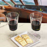 Halo Leadingware Oval Plastic Wine Glasses (Set of 4), Unbreakable Bpa Free Acrylic, 12Oz - Clear