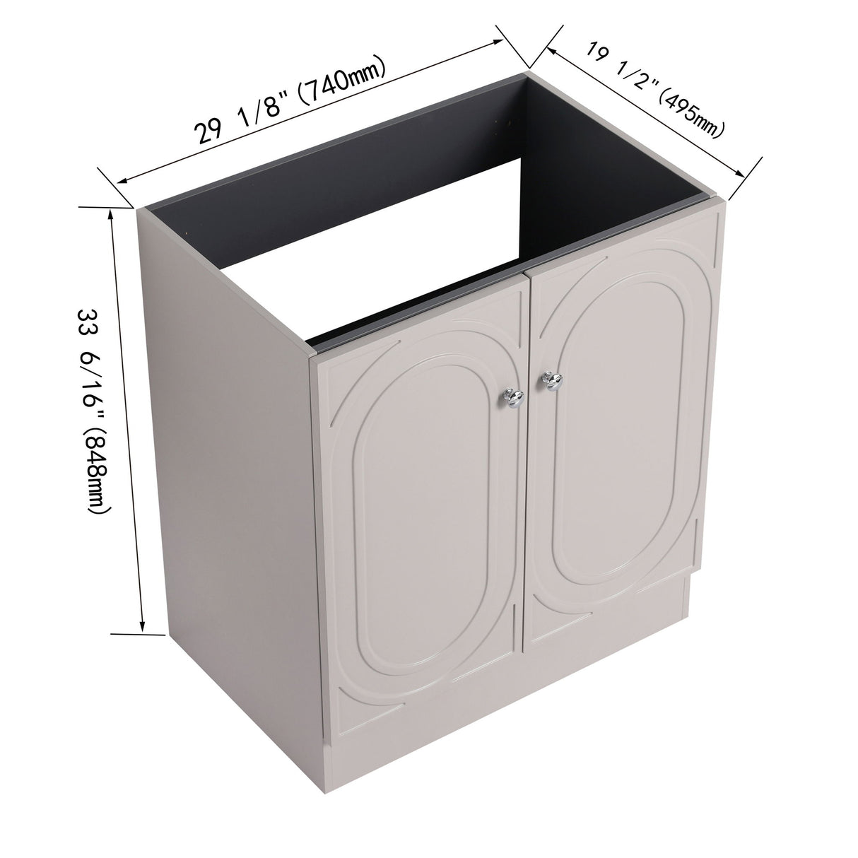 Modern Freestanding Bathroom Vanity With Soft Close Cabinet Doors