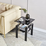 Tempered Glass Table With Storage