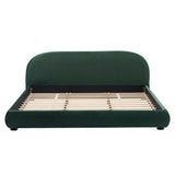 Upholstered Simple Modern Bedroom Bed With Curved Headboard