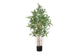 50" Tall, Artificial Plant, Bamboo Tree, Indoor, Faux, Fake, Floor, Greenery, Potted, Decorative - Green / Black