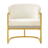 Upholstered Reading Accent Armchair For Living Room