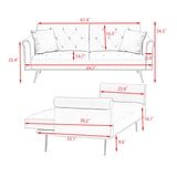 Luxurious Sofa Bed With Nail Head Trim And Matching Pillow