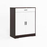 Freestanding Wooden Shoe Cabinet, 4 Tier Organizer With Drawer