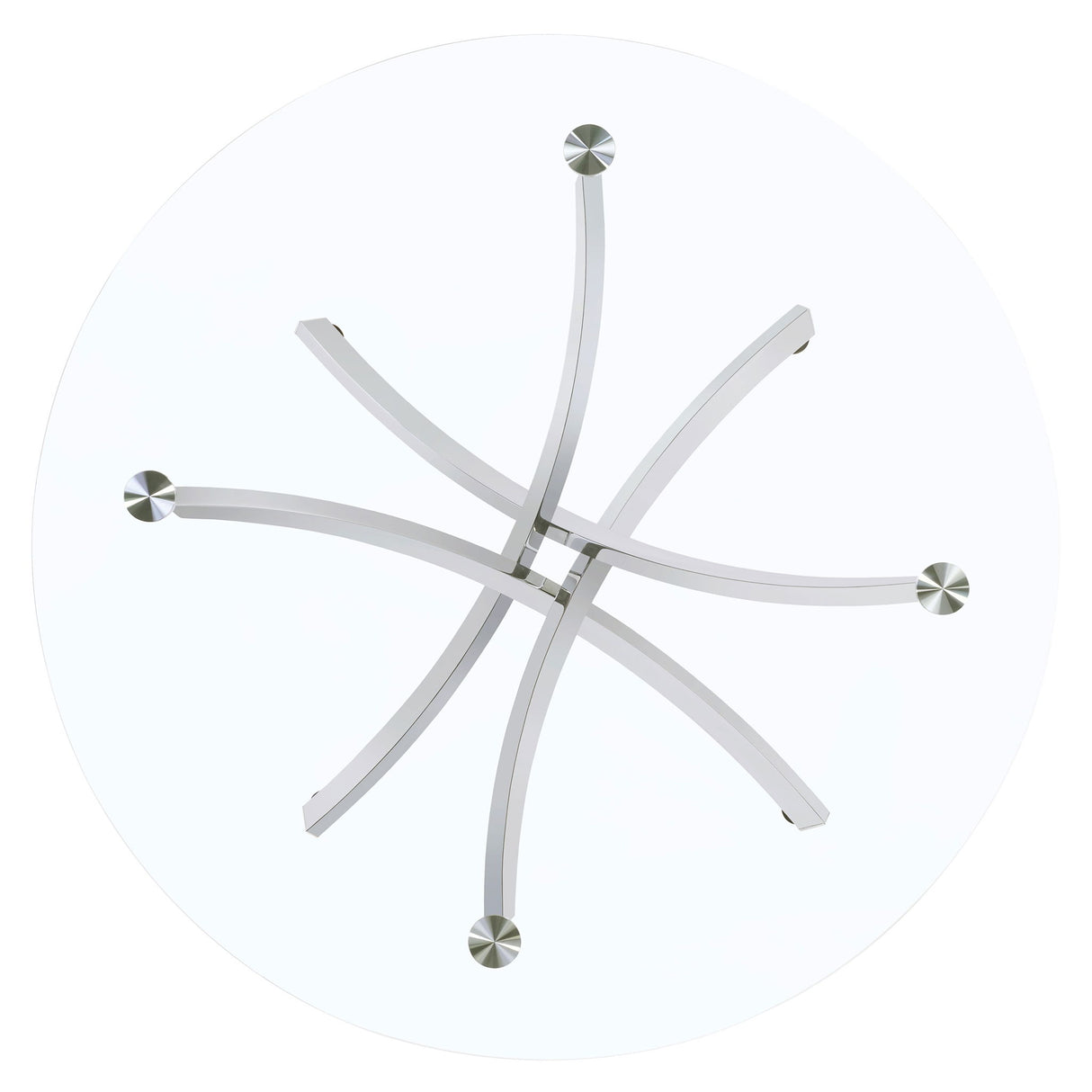 Declan - Round Top Dining Table - Chrome