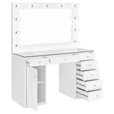 Fern - 7 Drawer Vanity Set With Mirror And Globe Lights