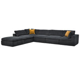 Custom Configuration Modular Sectional With Toss Pillows