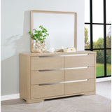 Mirador - 6 Drawer Dresser And Mirror Set - Light Oak