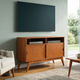 Draper - Handcrafted Mid Century Low TV Media Stand