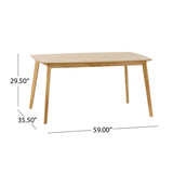Retro Dining Table With Faux Wood Top