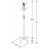 Coat Rack With 3 Tier Hooks For Entryway - Black