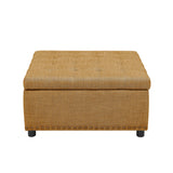 Tufted Storage Ottoman With Button Tufting And Nailhead Trim