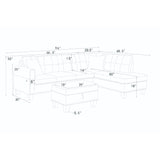 Camden - Power Sectional Sofa With Storage Ottoman And Built In Charging Ports - Gray