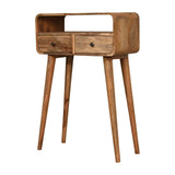 Curved Chestnut Console Table