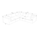 Modular Sectional & Toss Pillows - Dark Gray