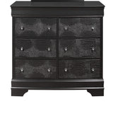 Shaker - 5 Pieces Bedroom Set With Crystal Inspired Tufted Headboard And LED Lighting