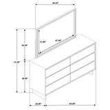 Hemlock - 6 Drawer Dresser With Mirror - Brown