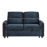 Pull Out Sofa Bed With Adjustable 3 Position Backrest, USB Charging Ports, Side Pockets