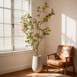 Artificial Bougainvillea Tree, Realistic Faux Plant In Pot, Indoor Decor For Home - Baby Pink / Green Leaf