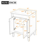 Bathroom Vanity With Top Sink, 2 Tier Storage Cabinet