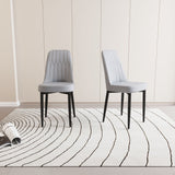 Modern Dining Chair With Cushions And Metal Legs