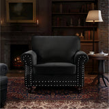 Upholstered Accent Armchair With Turned Legs For Living Room