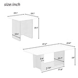 Small Square Coffee Table With End Table (Set of 2)