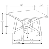 Maxine - Square Counter Height Dining Table - Brown