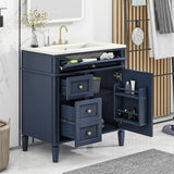 Bathroom Vanity With Top Sink, Storage Cabinet With 2 Drawers, Tip Out Drawer