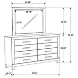 Bren - 8 Drawer Dresser With Mirror - Rustic Brown