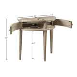 Vintage Inspired Storage Console Table With Fluted Doors
