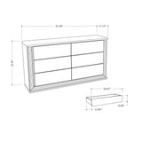 Moon - Smooth Dresser With LED - White