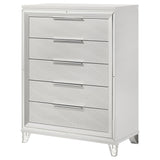 5 Drawer Bedroom Chest Of Drawers - White